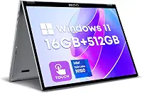 Notebook CHUWI MiniBook X 2 em 1 com tela sensível ao toque, SSD LPDDR5 de 16 GB de 512 GB, Intel N150 (até 3,6 GHz), laptop conversível Windows 11 de 10,5 polegadas, SSD expansível de 2 TB, FHD IPS