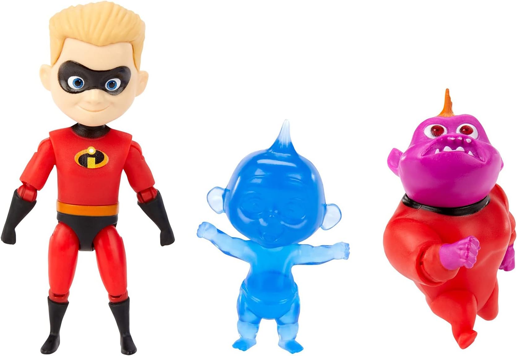 Mattel Disney Pixar The Incredibles Dash Action Figure 3.5-in with 2 Jack-Jack Figures 2.2-in and 2.4-in, Movie Character Toys Highly Posable with Authentic Design, Kids Gift for Ages 3 Years Old & Up