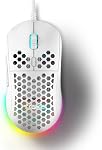 DIERYA xTMKB M1SE Gaming Mouse, 12.8K DPI Optical Sensor, Ultralight Honeycomb Mouse, Programmable Buttons, Customizable RGB, Ergonomic Design Computer Wired Mouse for Windows PC Gamers, White