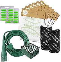 Folletto Bags VK 131 VK 130 Microfibre 12 Pieces + 20 Fragrances + 10 m Compatible Cable Filters