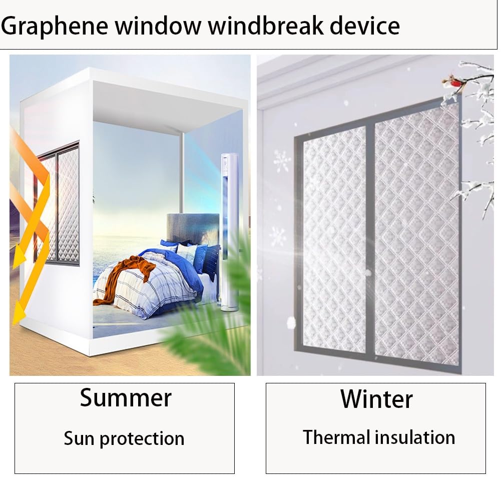 Generico Kit de Aislamiento de Ventana,60 90 150cm Película Térmica Gruesa para Ventanas contra El Frío, Kit De Sellado De Ventanas,Protección contra Corrientes De Aire Y Humedad(90x130cm)