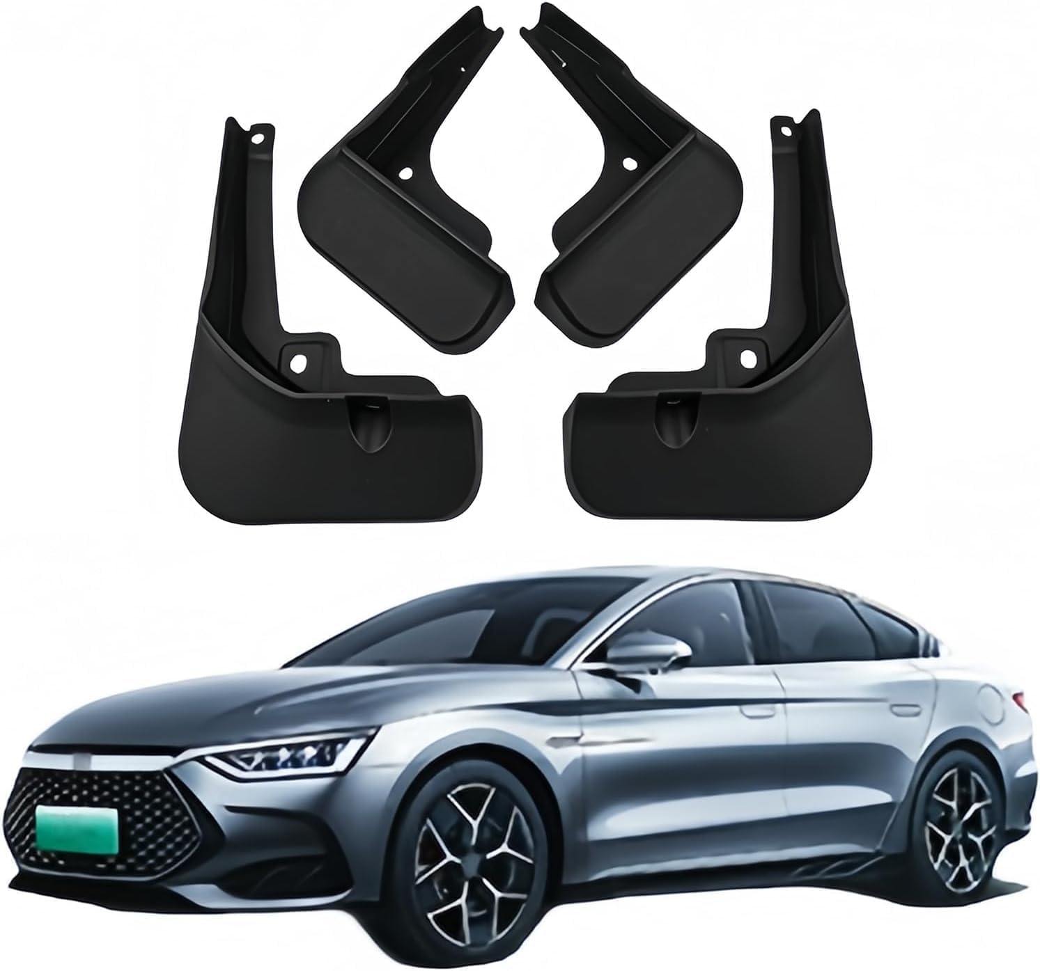 NYSLDSCO 4Pcs Premium Mud Flaps for BYD Han DM-i 2022 2023 2024 2025 Front and Rear Splash Guards Durable Mudguards Protection Against Road Debris