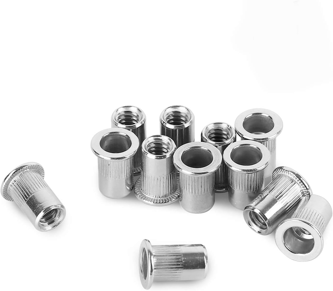 Amazon.com: KINJOEK 100 PCS 1/4-20 Rivet Nuts, 304 Stainless Steel ...