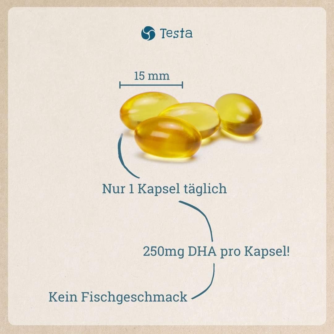 Testa Omega3 Vegan Omega 3250mg DHA Algae Oil Plant Based Omega