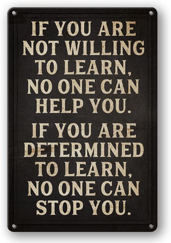 Vintage Motivational Wall Art Office Metal Decor Office