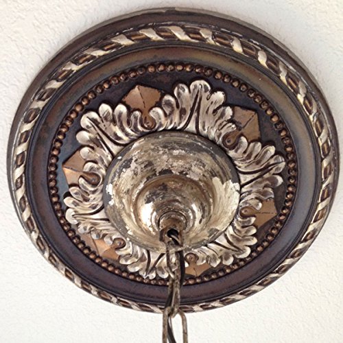Image of Ekena Millwork CM11PM2 11 3 /8 inchOD x 3 5 /8 inchID x 7 /8 inchP Palmetto Ceiling Medallion, Fits Canopies up to 4-1 /2 inch, 2 Piece