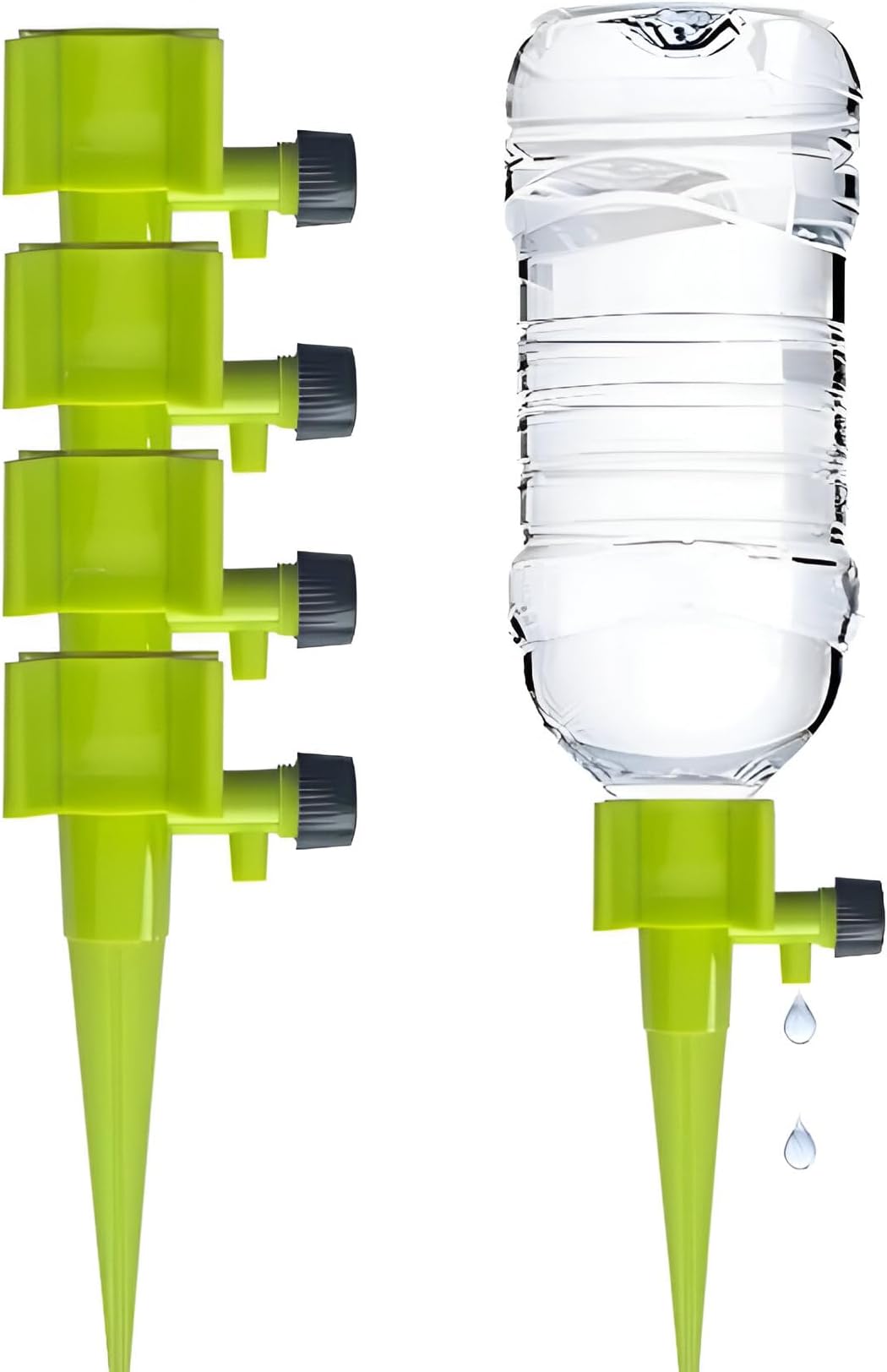 6 Pack Self Watering Spikes for Plants with Adjustable Control Valve, Automatic Drip Irrigation System for Garden, Plastic Bottle Waterer for Indoor Outdoor Pots