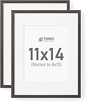 Vista 47 de Portarretratos de madera de 5 x 7 pulgadas, marco de fotos de 5 x 7 pulgadas, mate a acabado de chapa de madera de 4 x 6 pulgadas, color marrón