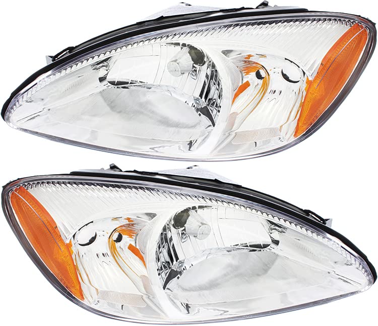 For Ford Taurus Headlight 2000 2001 2002 2003 2004 2005 2006 2007 Driver and Passenger Side Headlamp Replacement