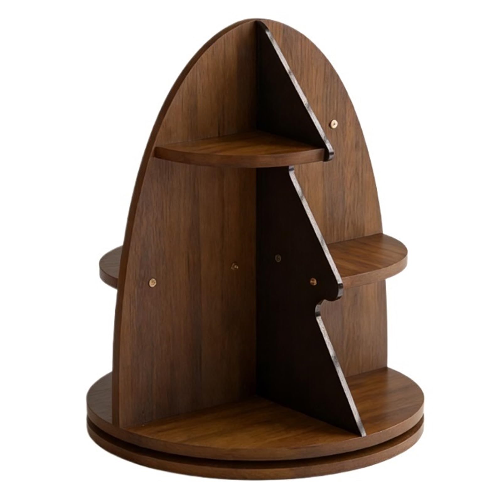 CYairong-22 Cup Display Shelf Light luxury walnut color rotating cup holder tea table water bar organizing Coffee Mug Display Rack