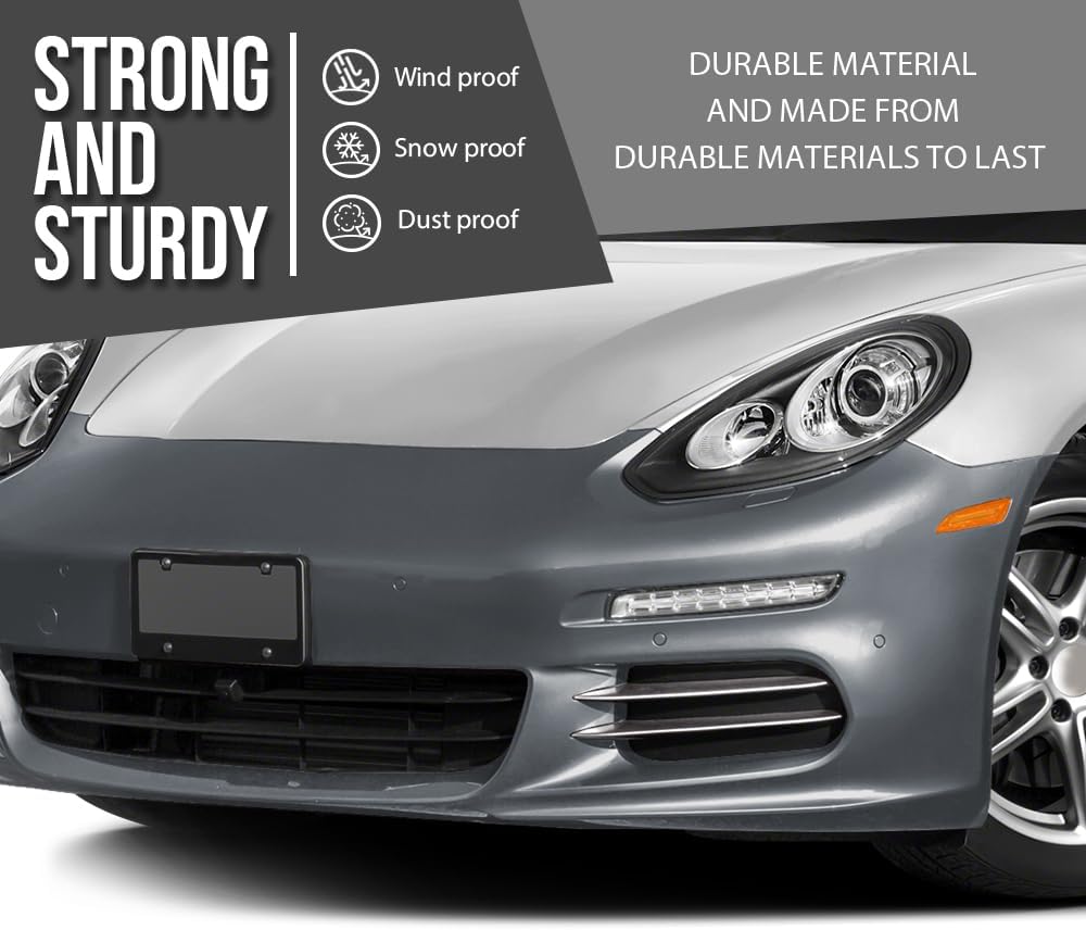 G-PLUS Front Bumper Cover Compatible with Porsche 2014 2015 2016 Models Without Sport Package, GTS, or Turbo 97050591169, 97050591151, 970-505-911-69, 97050591133, PO1000177 Black