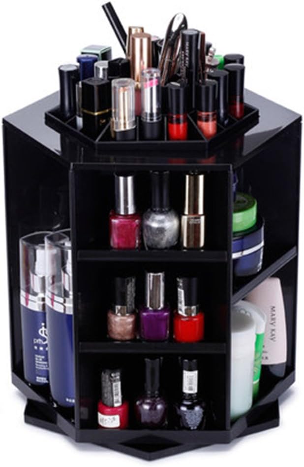 Zabrina 360 Degree rotating cosmetics Storage Organizer Spinning Makeup Organizer Acrylic Cosmetics Tower
