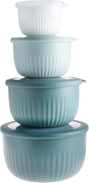 COOK WITH COLOR Préparation des bols with Les petits... 8 Pièce en plastique de nichoir petit mélangeur with Lys (Teal Ombre)