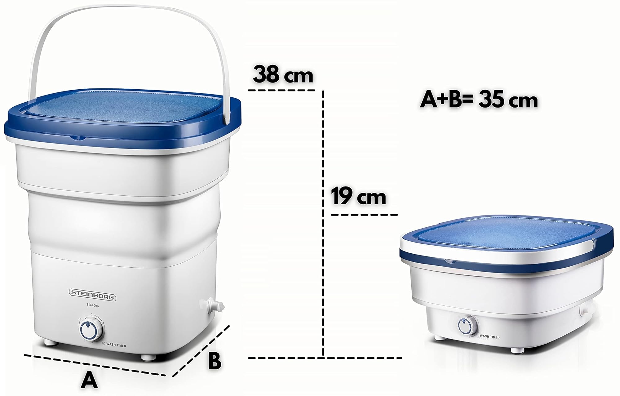 Mini machine à laver pliable 1,5 kg 135 W portable voyage camping