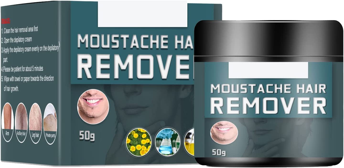 Máscara de depilación corporal orgánica, crema depilatoria para hombres, crema depilatoria relajante, crema depilatoria, adecuada para cara, piernas, pecho, axilas (1 unidad)