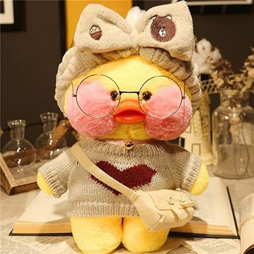 ヒアルロン酸 アヒル かわいい アヒル おもちゃ 柔らかい 動物の ヒアルロン酸ブラッシュ小さな黄色いアヒル 抱き枕 女の子 彼女 誕生日 クリスマス ギフト プレゼント (C)