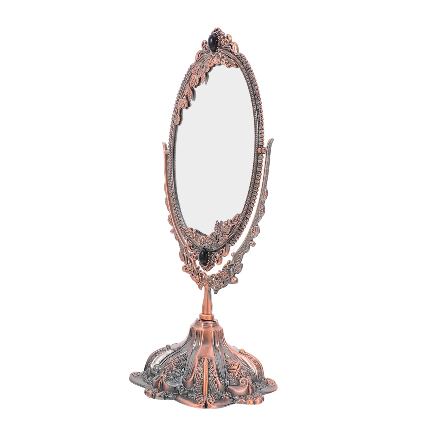 Miroir cosmétique rotatif sur pied pour coiffeuse de chambre