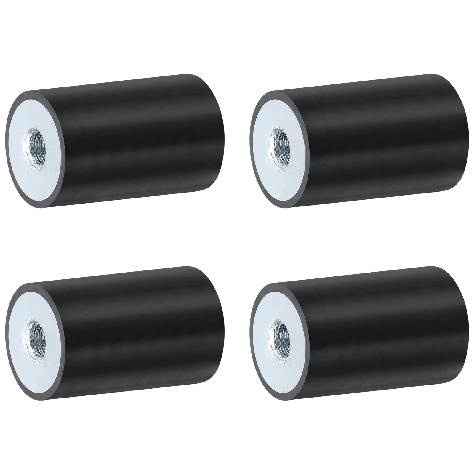 QUARKZMAN 4 Stück 25 x 40mm M8 Gewindebuchsen aus Gummi, Schwingungsisolatoren, Ersetzt Antivibrationspads Flache Silentblock-Basisblock
