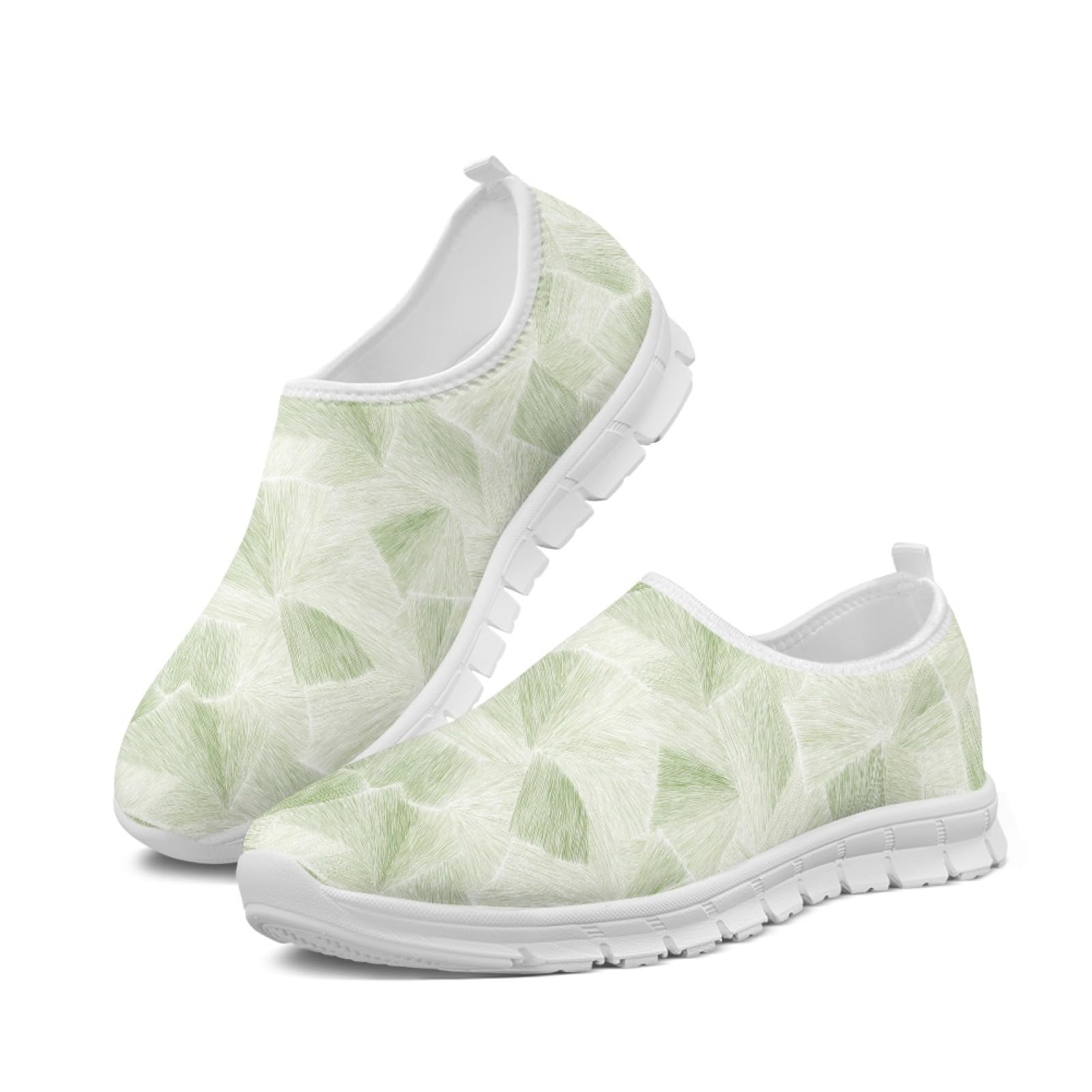 Womens Casual Walking Footwear Floral Print Pull Tab Slip On Outdoor Sneakers Soft Breath…