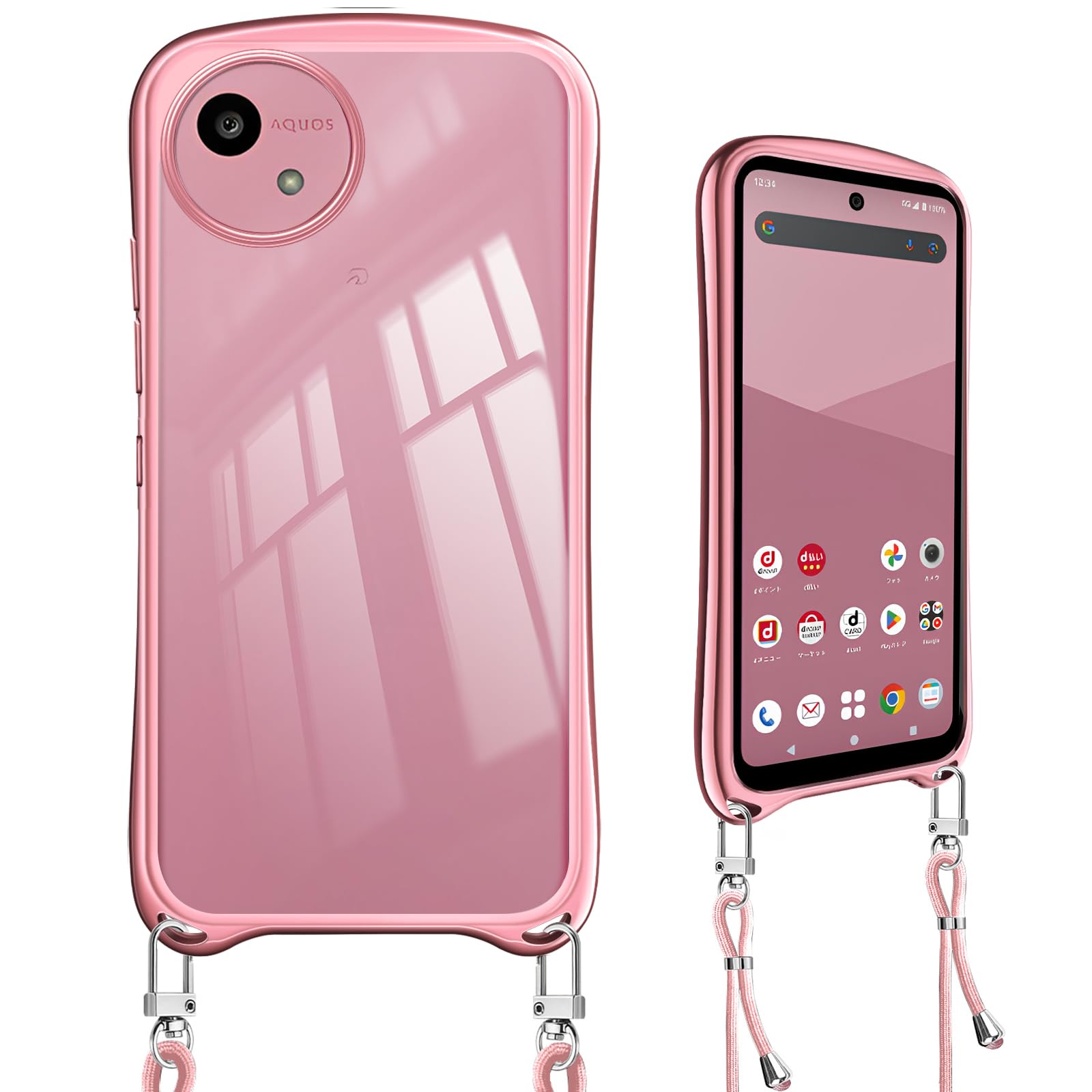 Amazon.co.jp: AQUOS wish5 SH-52F 用の ケース ショルダー ストラップ