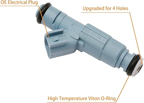 Miniatura 4 de Inyector de combustible, 4 agujeros, 8 piezas  Reemplazo para Dodge Dakota Durango Ram 1500 Jeep Grand Cherokee Commander 4.7L V8 2001-2007