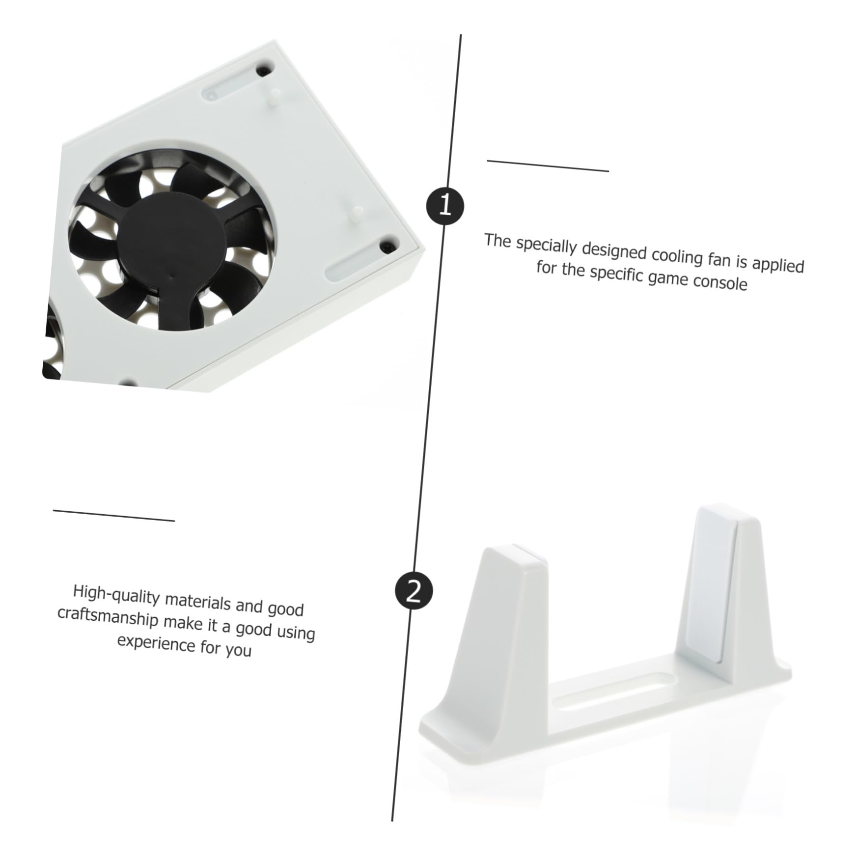 Tofficu Base de Ventilador de Enfriamiento con 3 Velocidades Ajustables y Doble Puerto USB, Soporte Vertical de Abs con Disipación de Calor y Luces LED para Carga