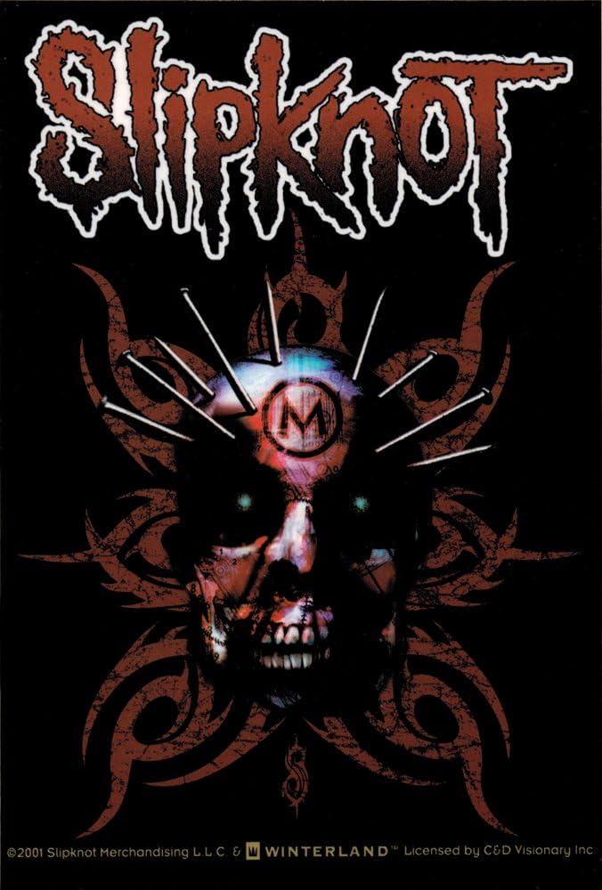 Slipknot Skull & Nails with Logo Sticker / Decal