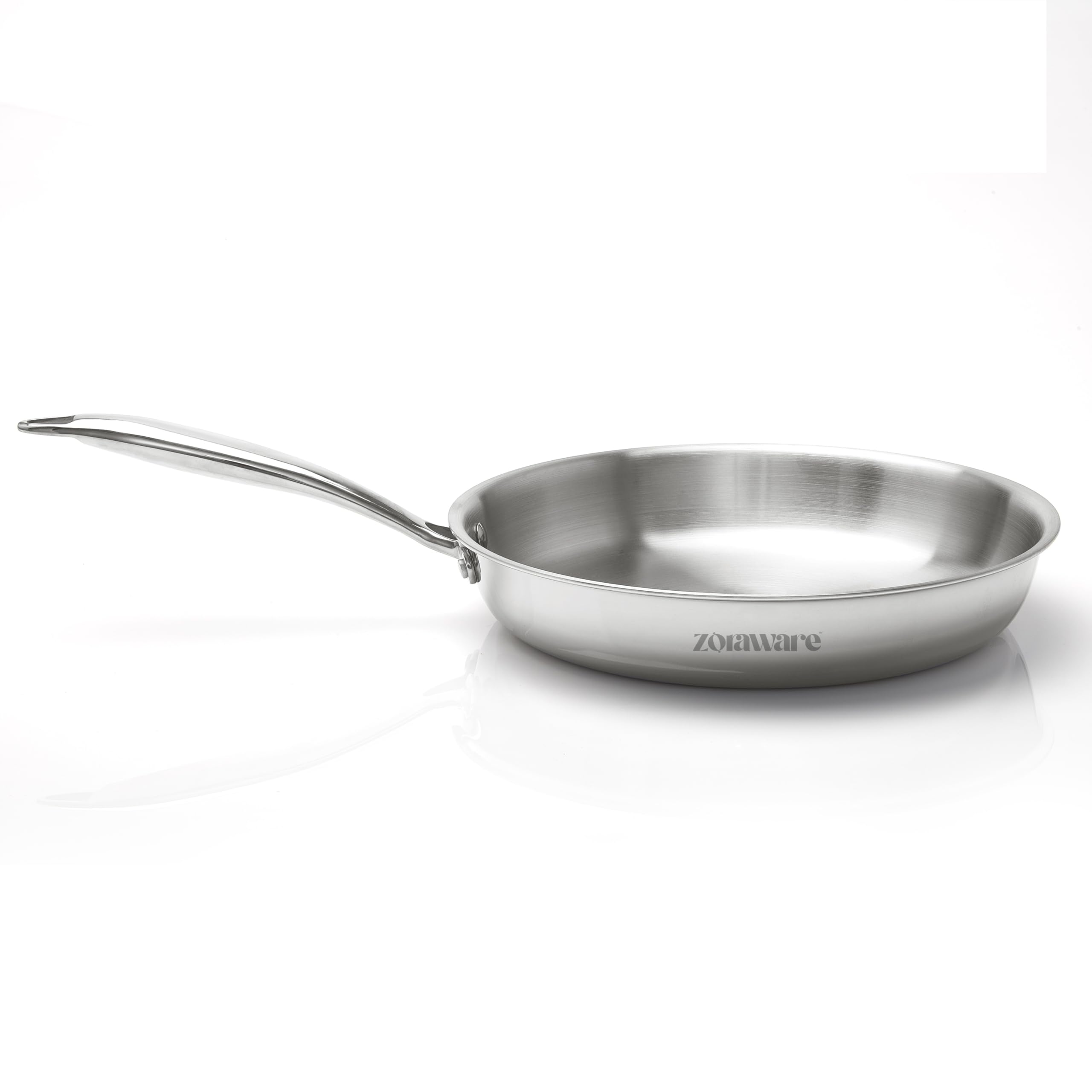 Buy Zoraware Triply Stainless Steel FryPan l Pasta Pan | Silver