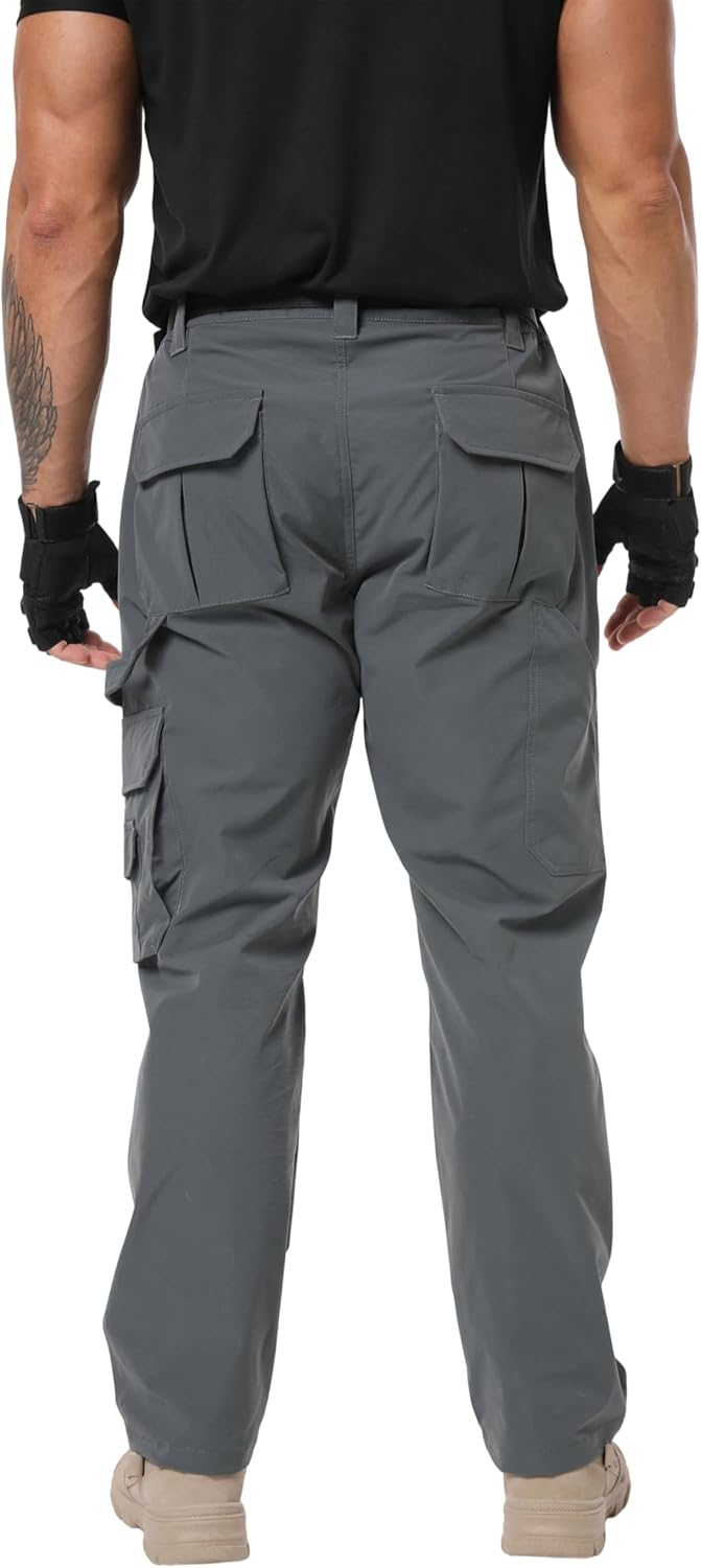 NATUVENIX Tactical Pants for Men Stretch, Ripstop Mens Work Pants Lightweight Hiking Cargo Pants Men Water Resistant - Image 2