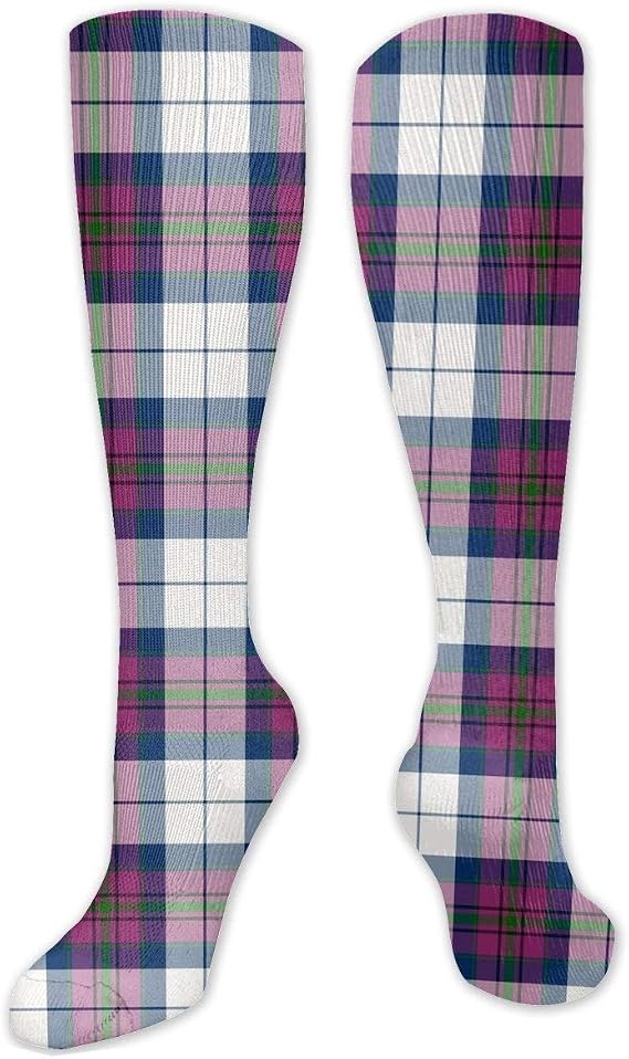 Tartan Print Compression Socks Women 