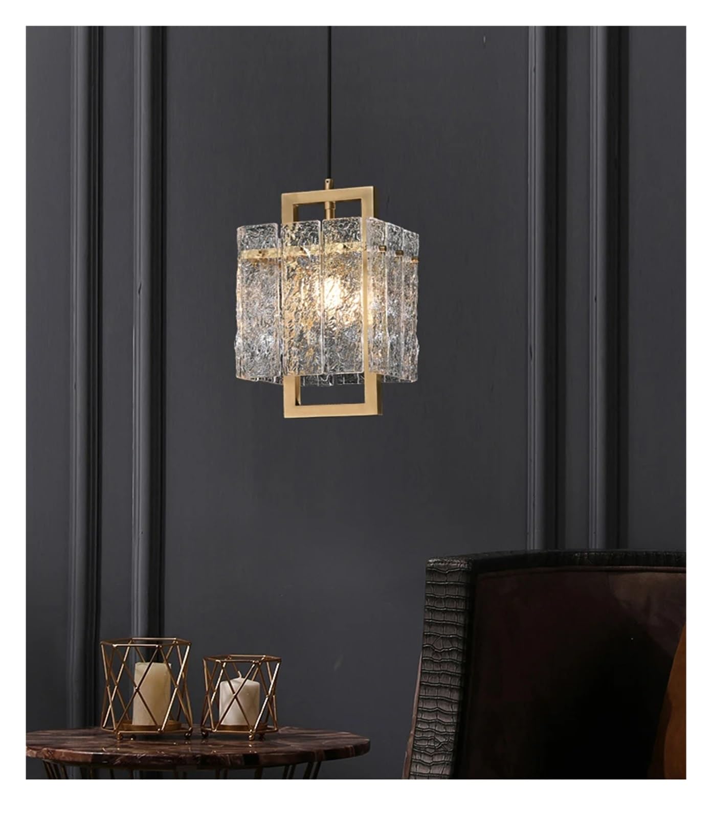 ASerZenith America Style Copper Bedside Hotel Glass Adjustable E14 Modern Chandelier Pendant Lamp For Bedside