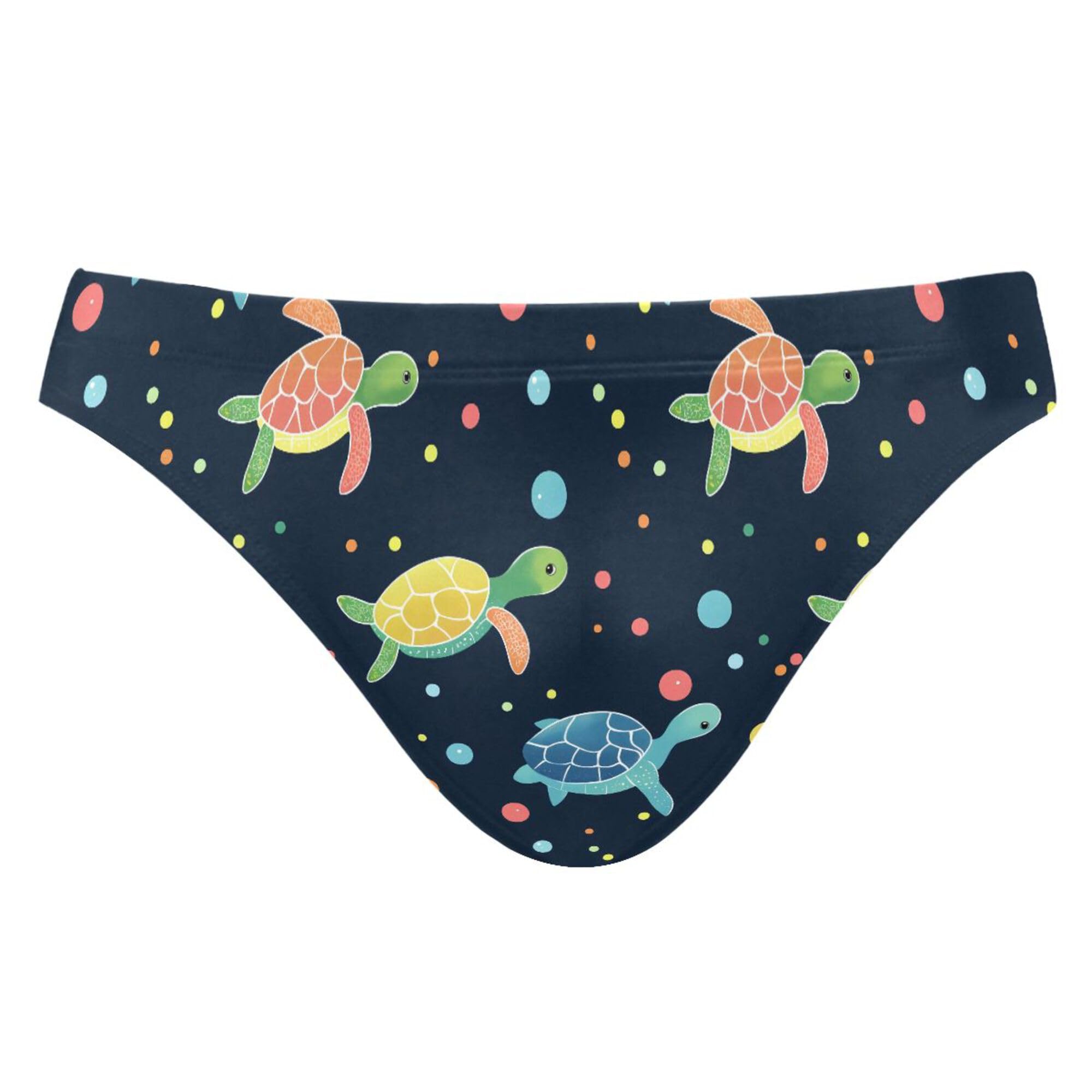 Cute Sea Turtle Mens Swimwear Swim Briefs Bikini Swimsuit for Summer Beach L B0404217