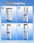 Nargos Video Game Storage Stand Tower for PS5/ PS4/ PS3/ Xbox Series S & X/Xbox one Game, Universal Game Disc Holder Vertical Blu Ray Case Organizer (White)