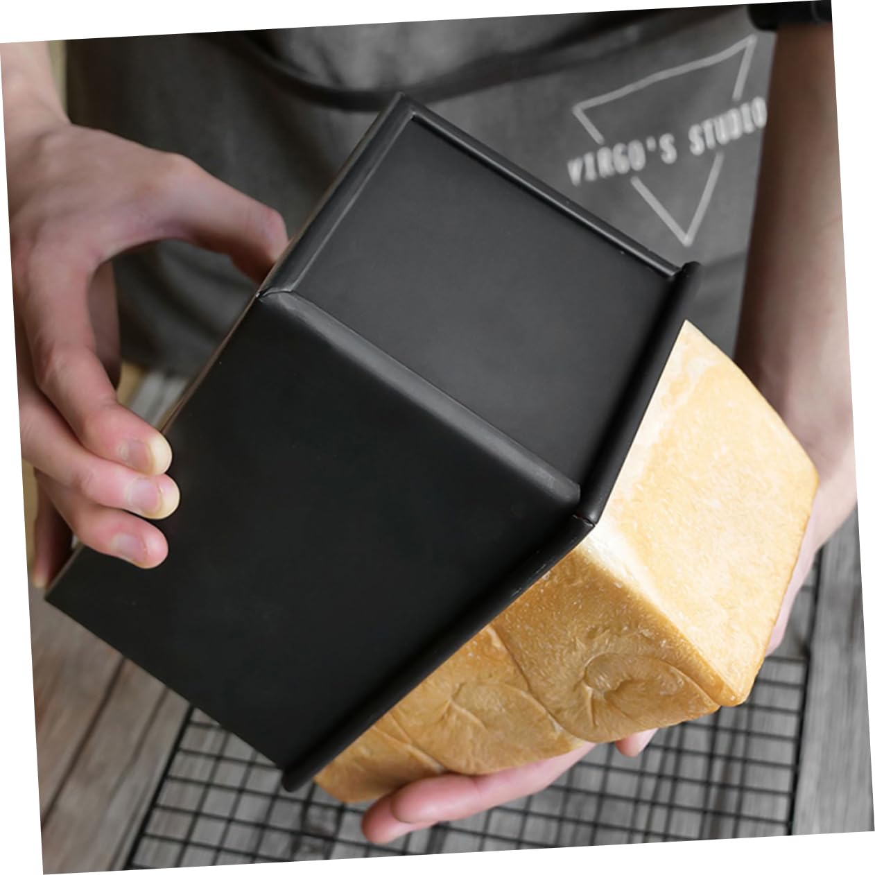 Amosfun 2 Piezas Molde Para Pan De Molde Con Tapa Para Tostadas De Cocina Para Hornear Pan Tostado Horno