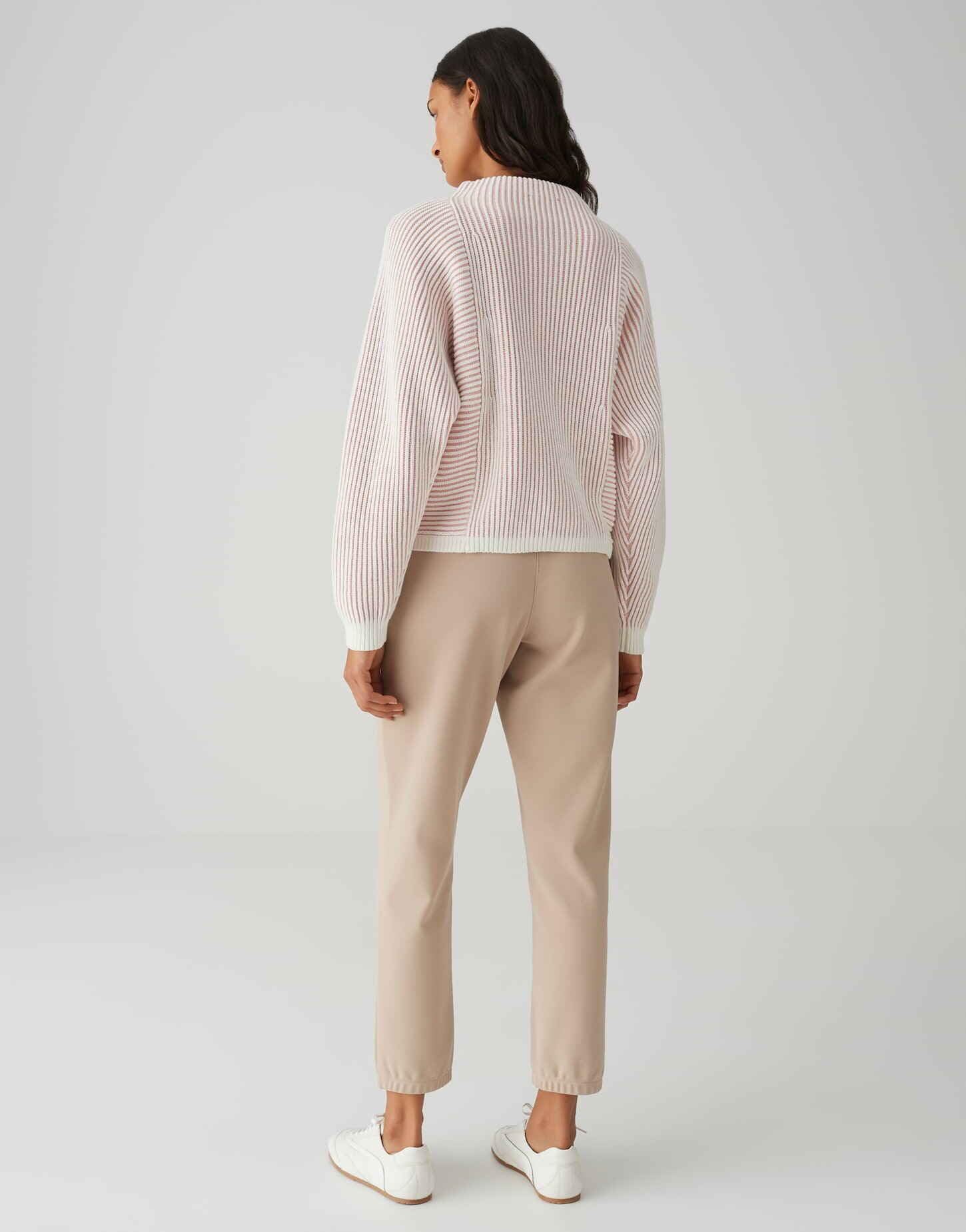OPUS Damen Pullover | POZOLI Regular Pullover mit dynamischen Streifenstrick