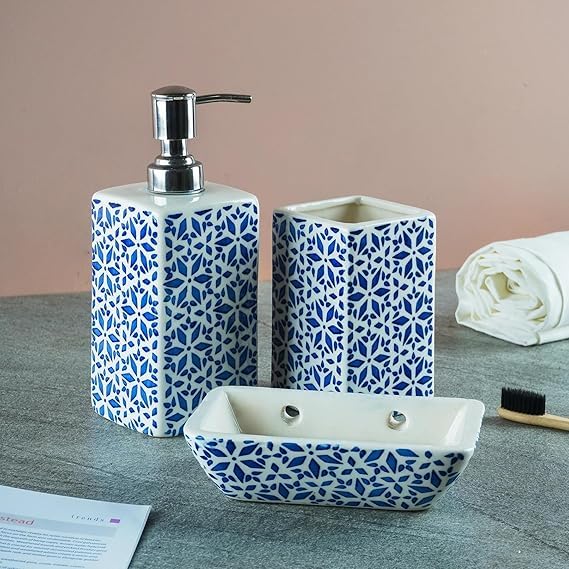 Image of Premium Ceramic Bathroom Accessories Set of 3 | D
