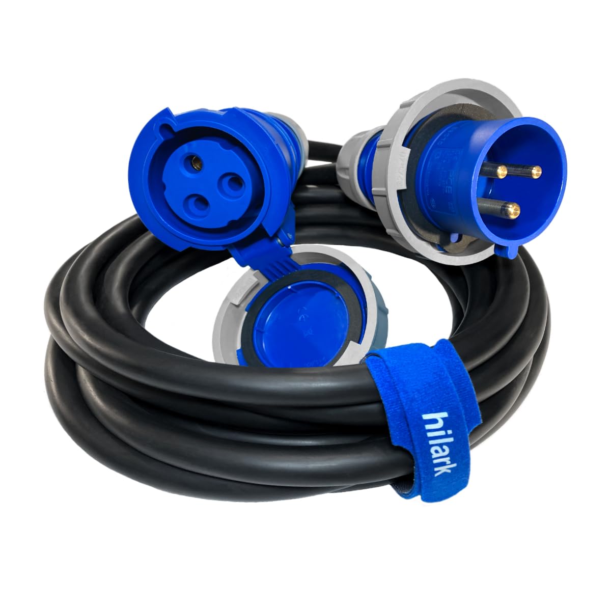 Hilark Cable Tech CEE-Verlängerungskabel 32A 3-polig IP67 3x4mm Gummi H07RN-F OnPD 10m
