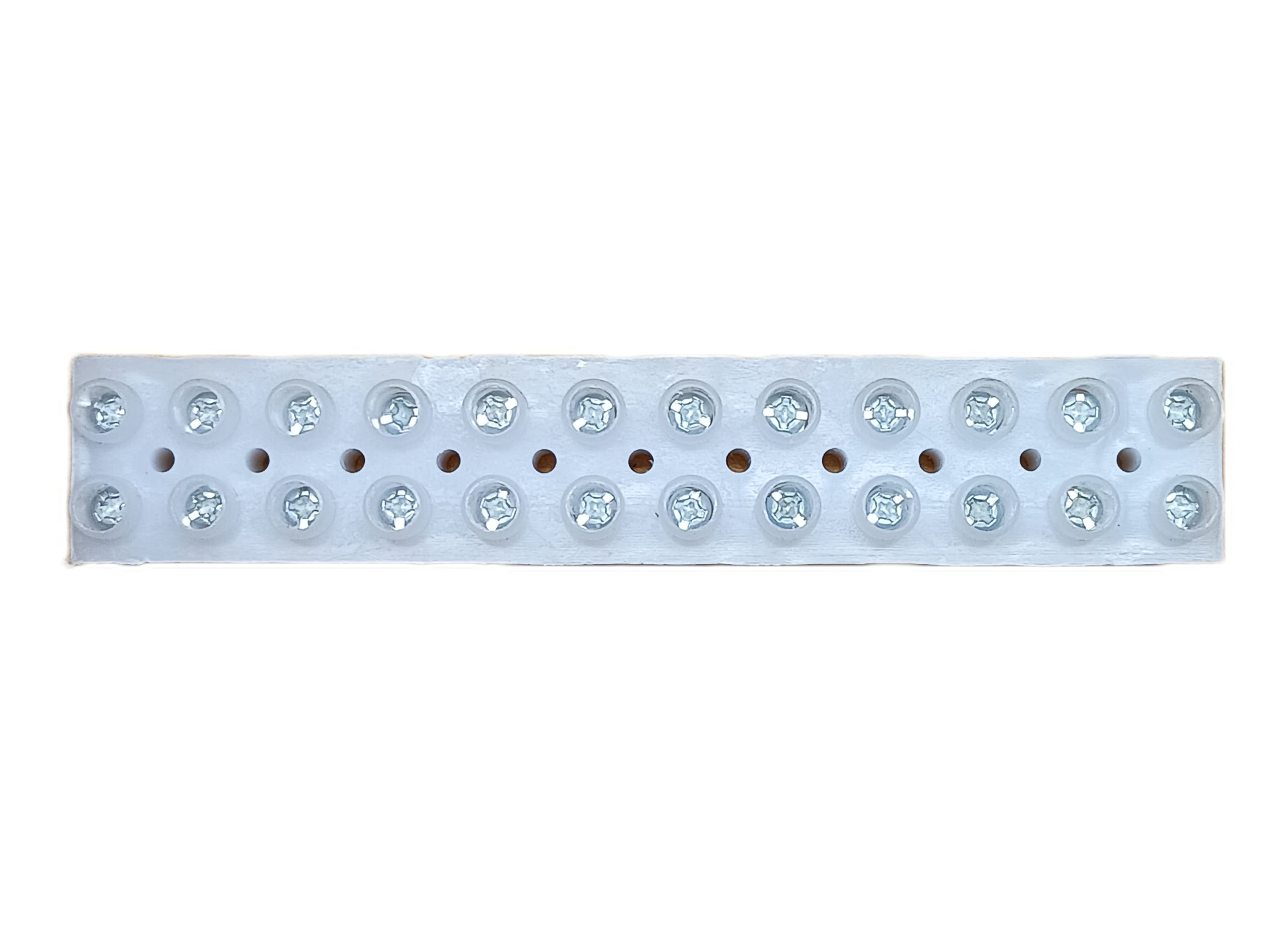 12 Ways PVC Terminal Connector Strip Electric Barrier Strip Dual Row Screw Terminal Blocks for Electrical Control Electric Wire Connecting (15 AMP, 1)