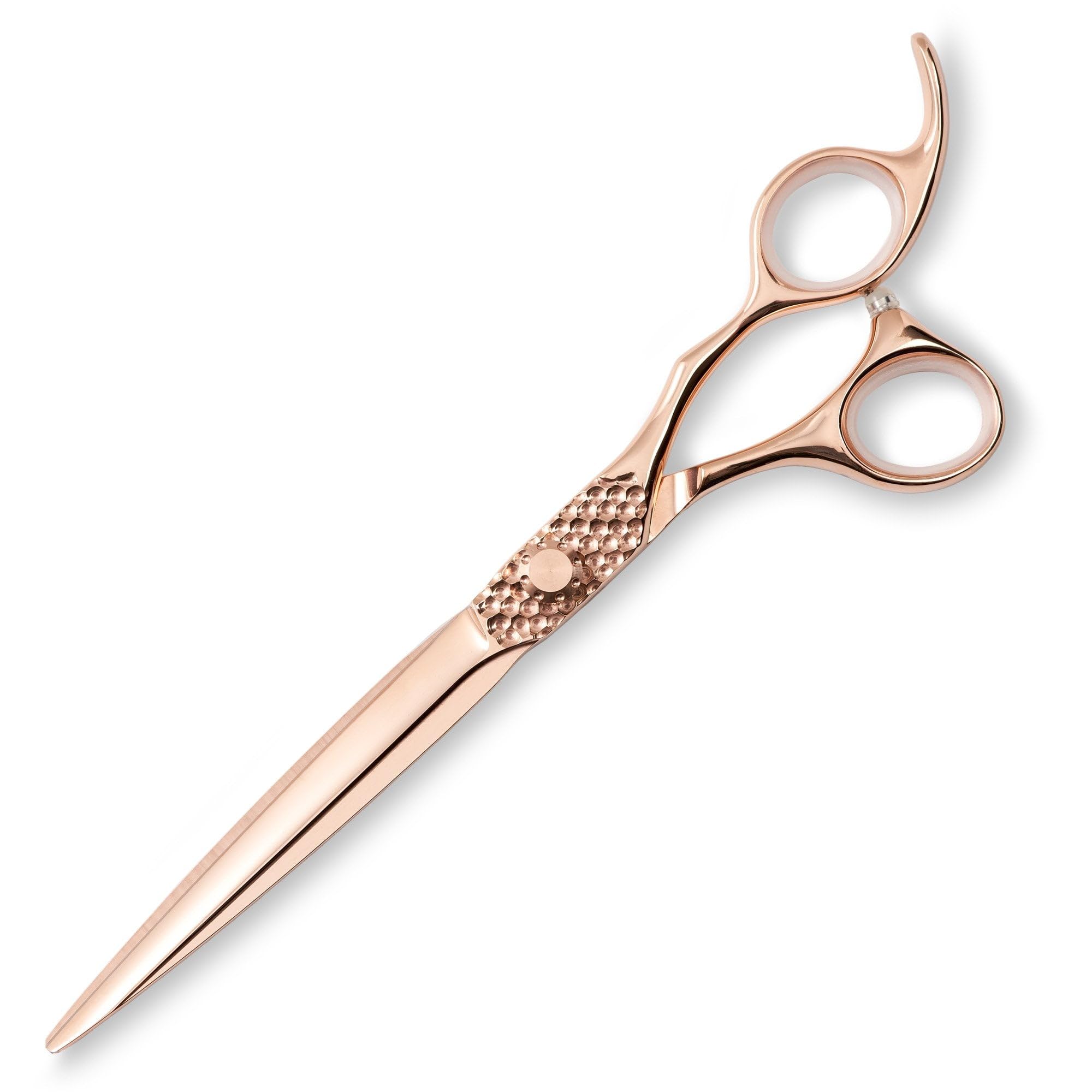 Groomers Aurelia Premium 440C Japanese Straight Professional Dog Grooming Scissors - 7.5" Straight Dog Scissors - Extra Sharp - Rose Gold Titanium