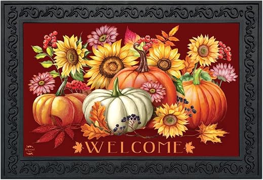 Briarwood Lane Fall Doormat 30x18 Indoor Outdoor Fall Beauty Floral for Fall Doormat