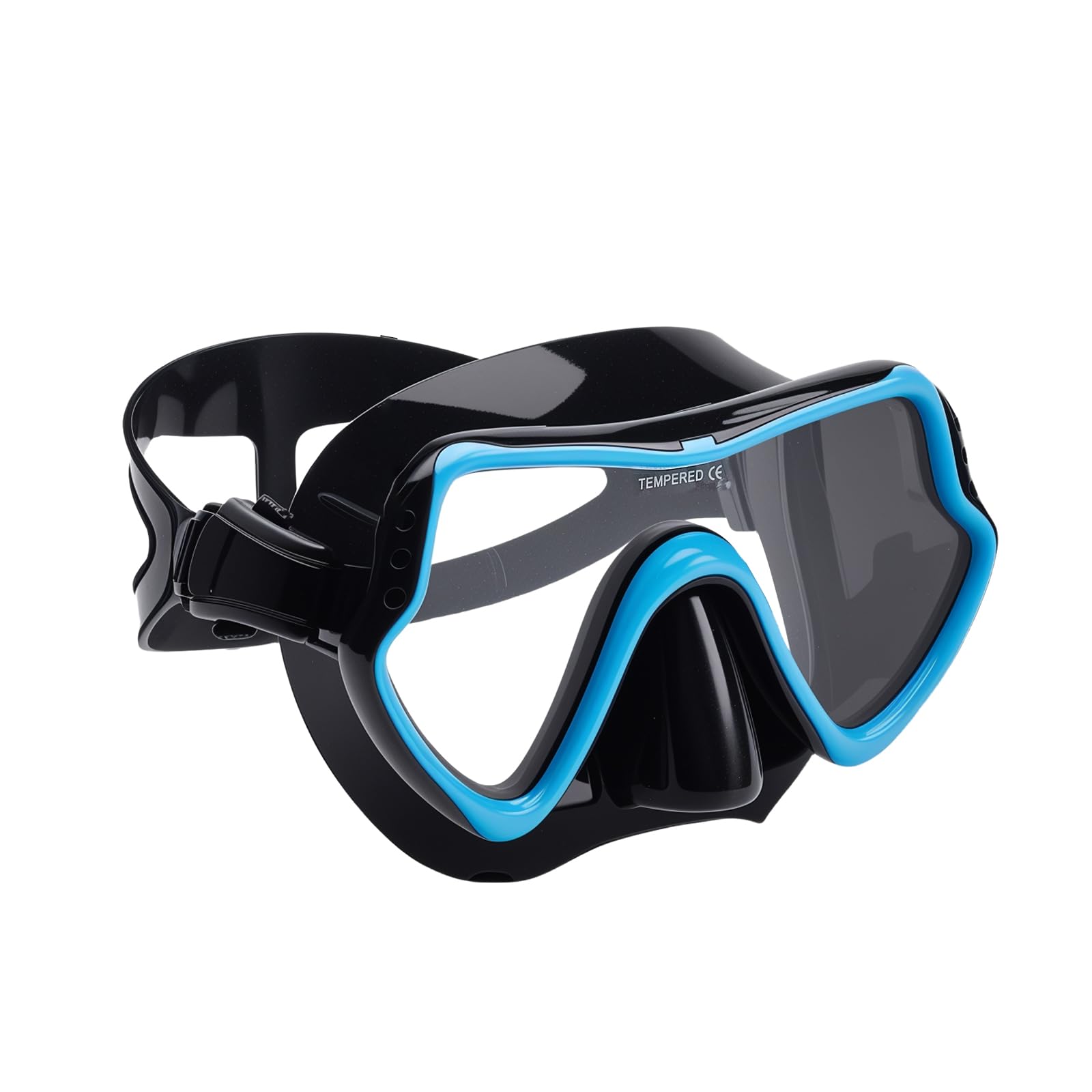 Adult Diving Mask with Nose Cover Anti-fog, HD Tempered Glass Snorkel Mask with Clear 180° Panoramic View, No Leak Swim Pool Goggles for Women Men Youth Unisex Snorkeling Freediving