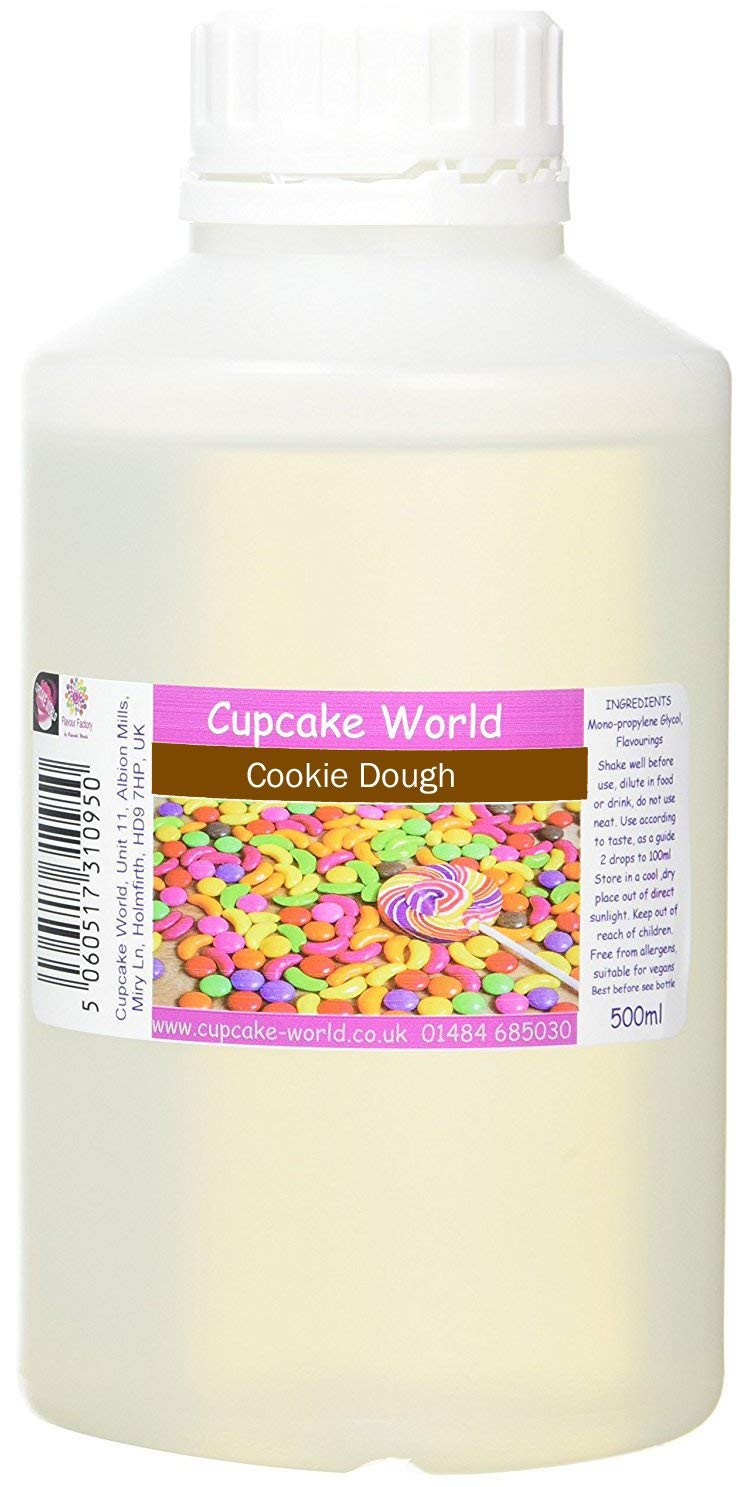 Cupcake World Liquid Baking Food Flavourings Essence Cookie Dough 500ml