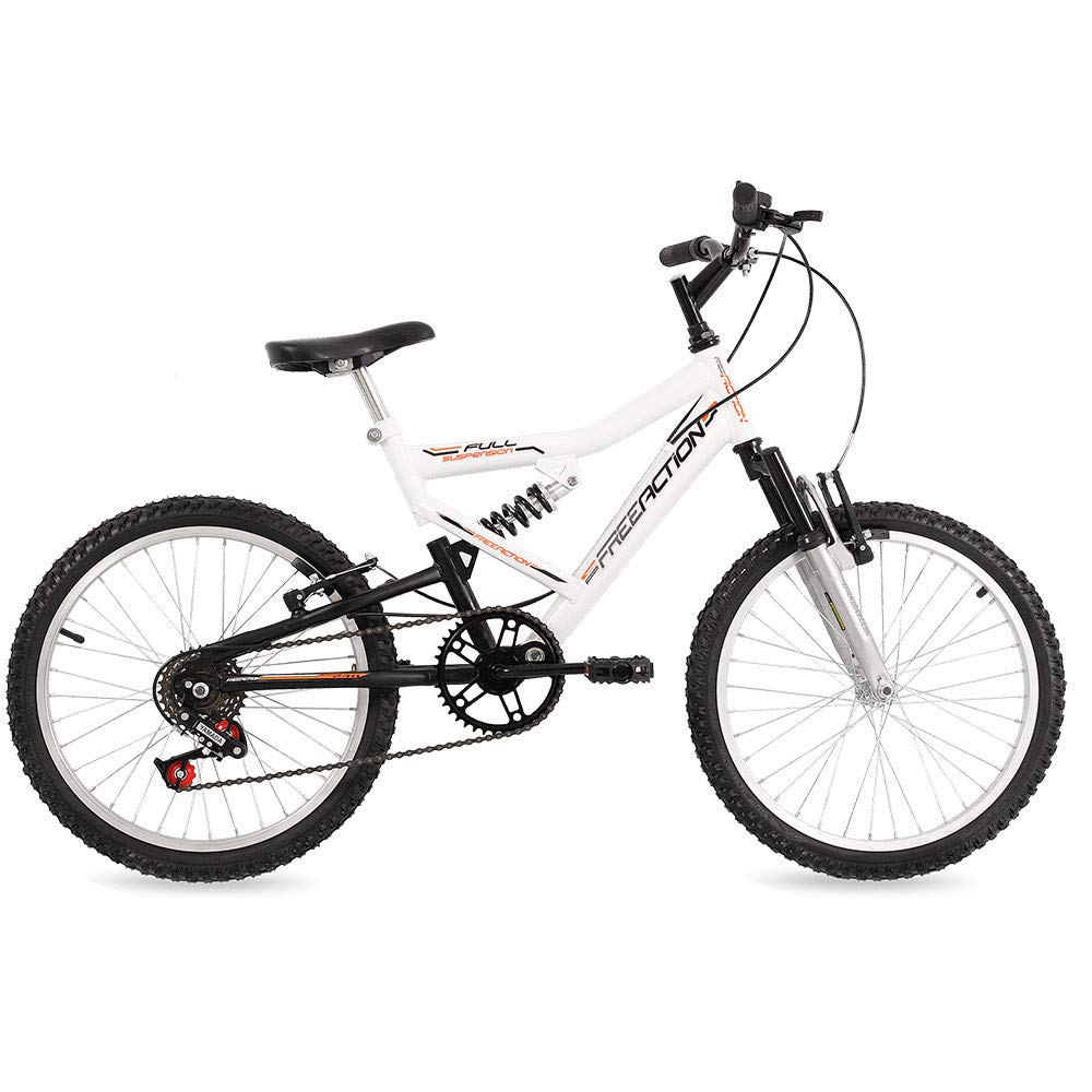 Bicicleta FA-240 Free Action Aro 20 V-Brake 6 Marchas Branco/Preto