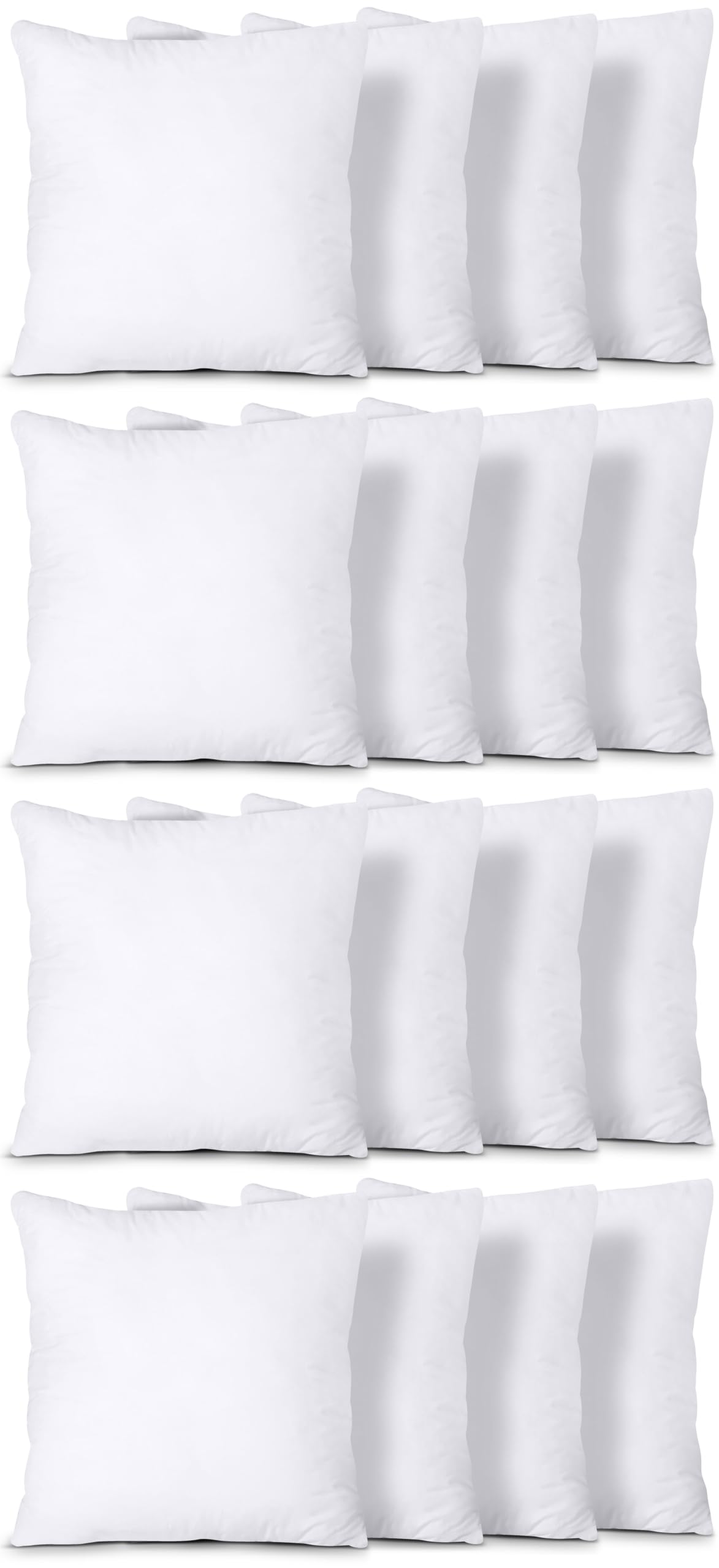 Utopia Bedding Cushion Inserts Hollowfibre Inner Pads for Sofa or Bed Cushions Fillers (16, white, 50x50 cm)