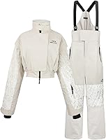 ISEEMIGGA Women's Waterproof Snowsuit Ski Jacket & Pants Set - Windproof Breathable Winter Snowboard Suit for Extreme Cold