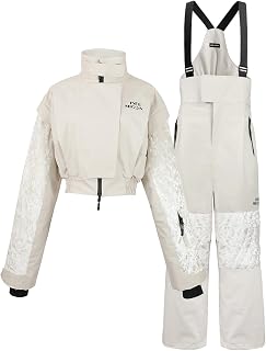 ISEEMIGGA Women's Waterproof Snowsuit Ski Jacket & Pants Set - Windproof Breathable Winter Snowboard Suit for Extreme Cold