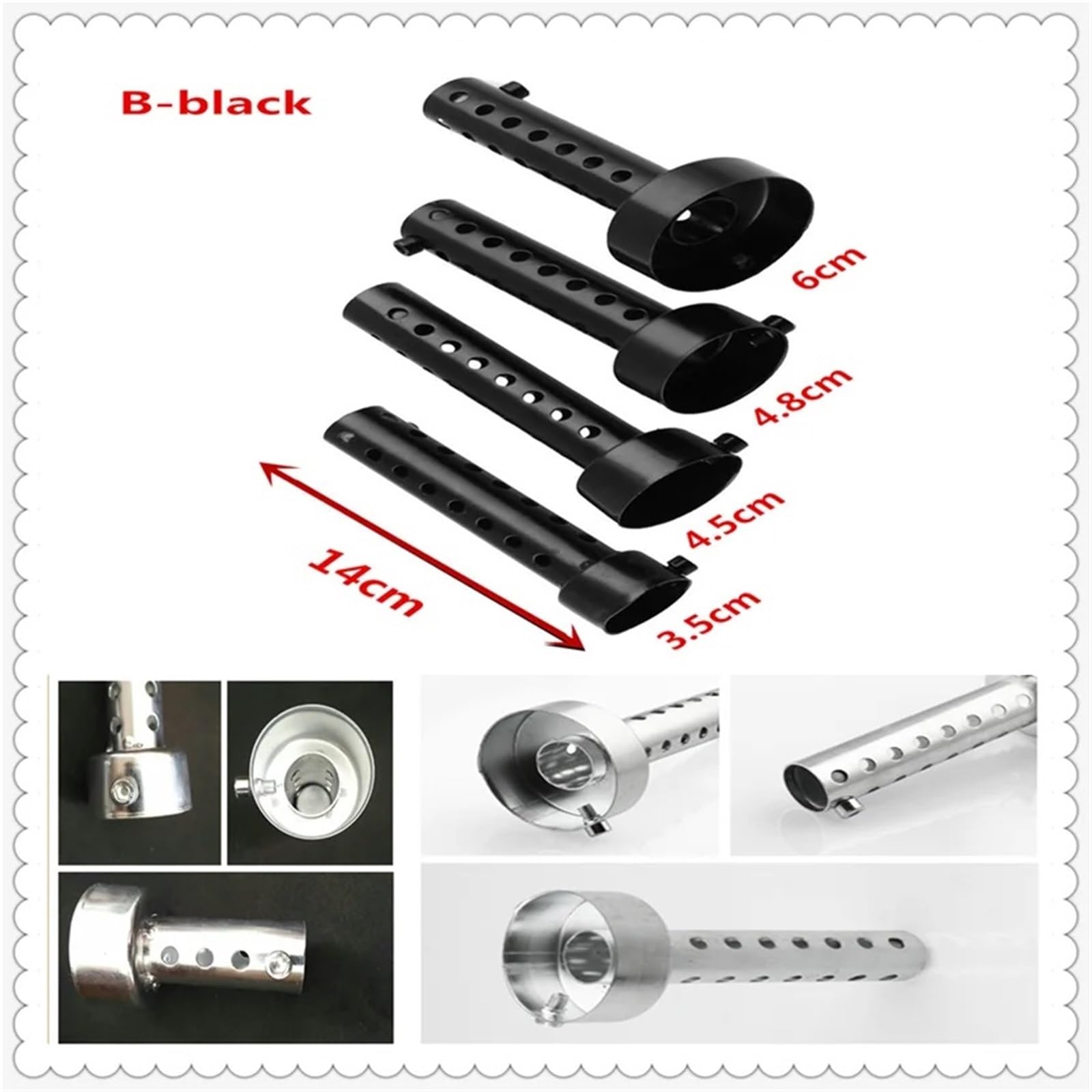 końcówka wydechu 86/140mm tłumik wydechowy motocykla tłumika DB Killer pasuje do YAMAHA FZ-09 MT-09 SR FZ6 układ wydechowy samochodowy(B-140x60mm)