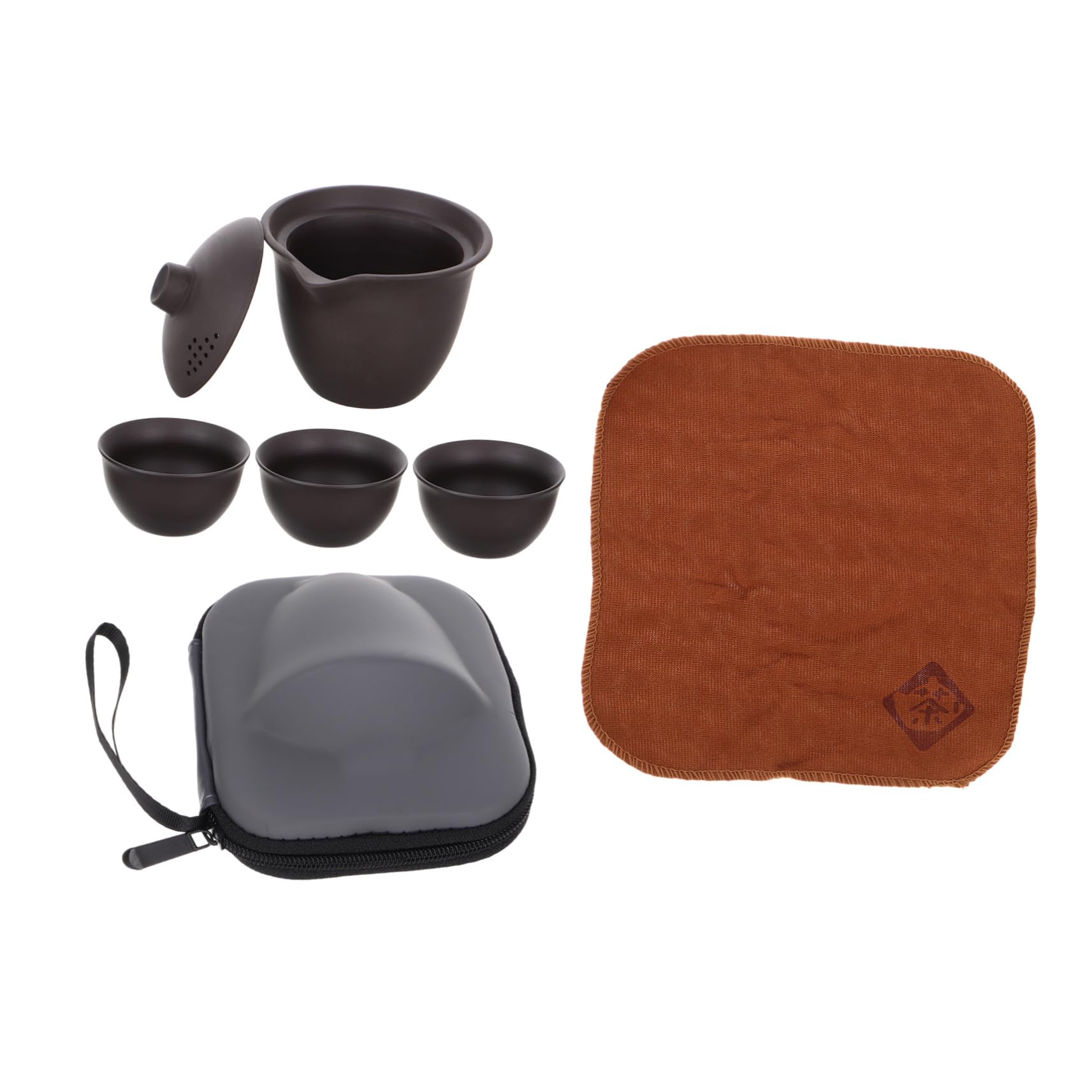 Service à thé japonais avec théière portable et mini tasses pour voyage