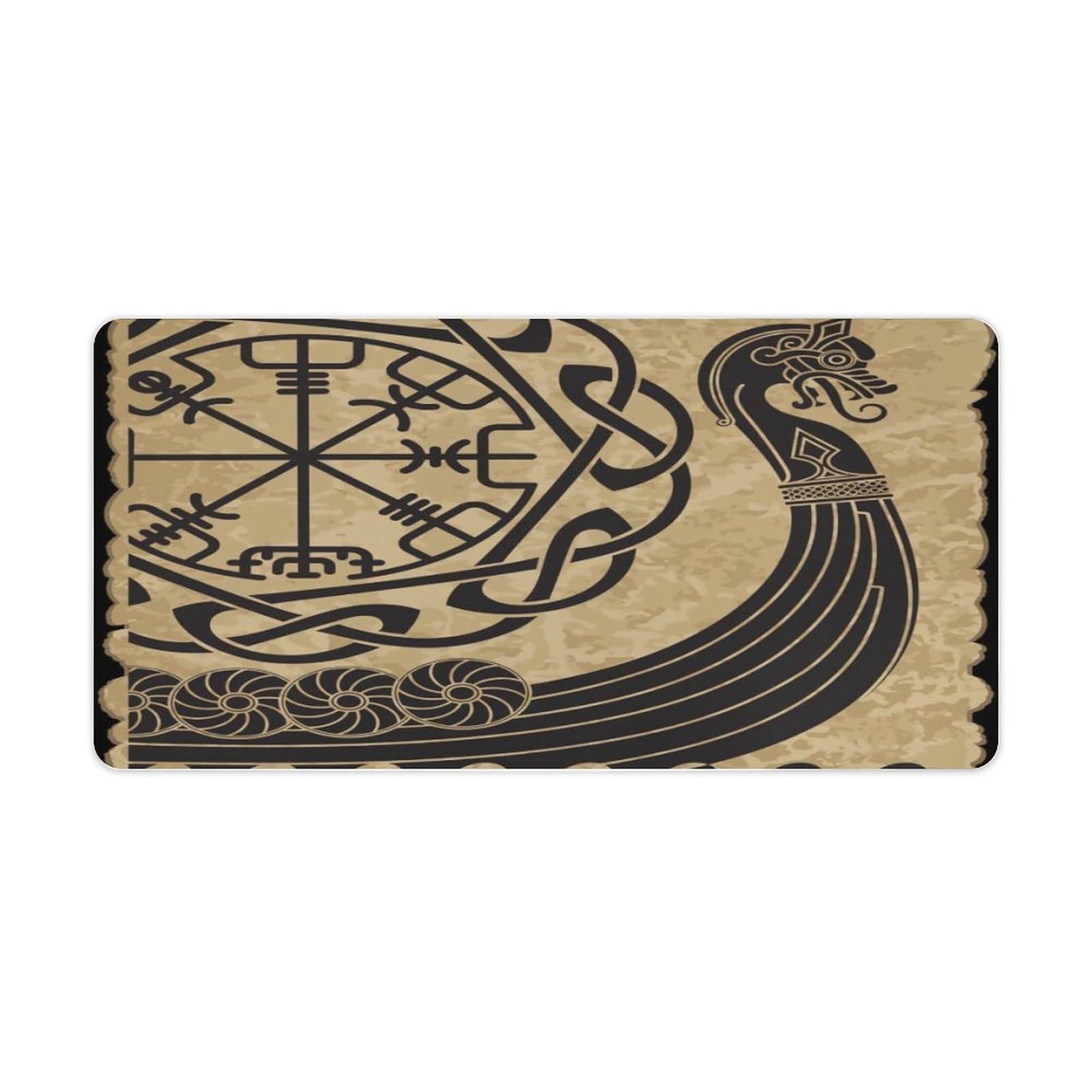 Tapis de souris grand format Vegvisir Ship impression 3D de qualité supérieure