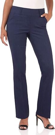Rekucci Womens Ease into Comfort Classic Bootcut Pant w/Tummy Control